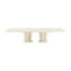 Rectangle Oak Extendable Double Pedestal Dining Table