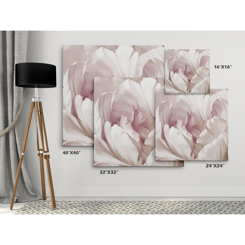 Wallach intime rosé I - reproduction d'art, H 40 po x l 40 po x P 1,5 po, Toile tendue