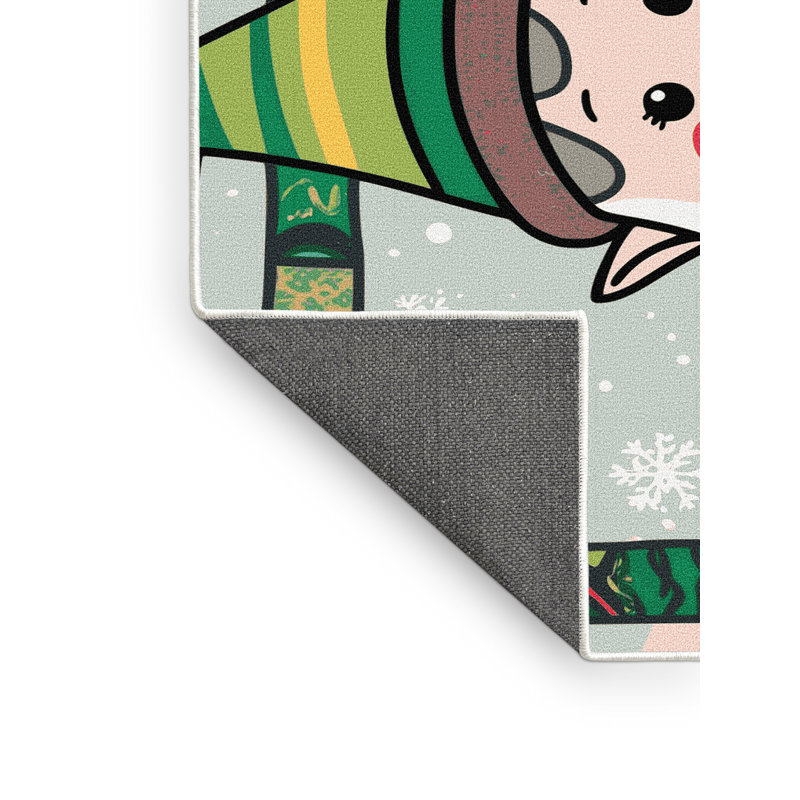 Tapis vacances de Noël The Holiday Aisle®, Rectangulaire 8 pi x 12 pi