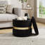 40cm Wide Velvet Cylinder Standard Ottoman with Storage-483360351