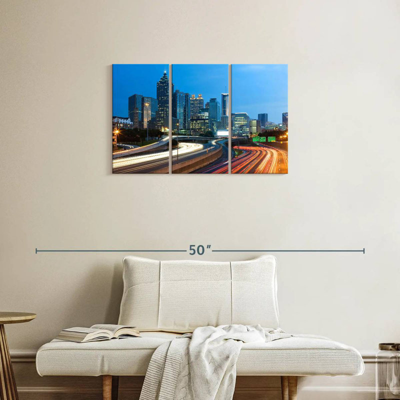 Nicci Downtown Atlanta Light Trails, 20" H x 33" W