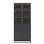 Vitrine de 76,75 po de hauteur avec portes en verre et lumières DEL-1204803511
