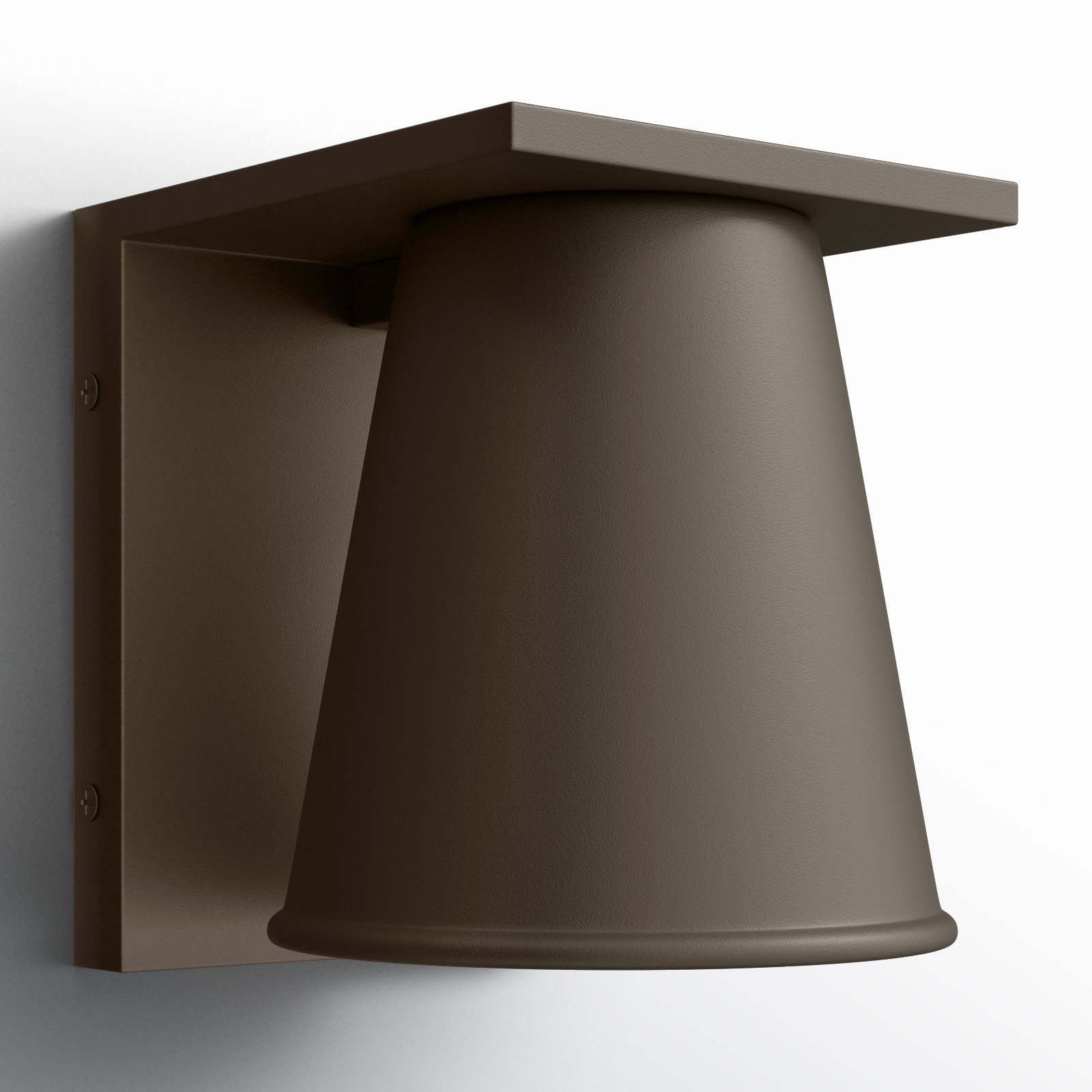 Lynnette Single Light Cone Outdoor Wall Light, Architectural Bronze