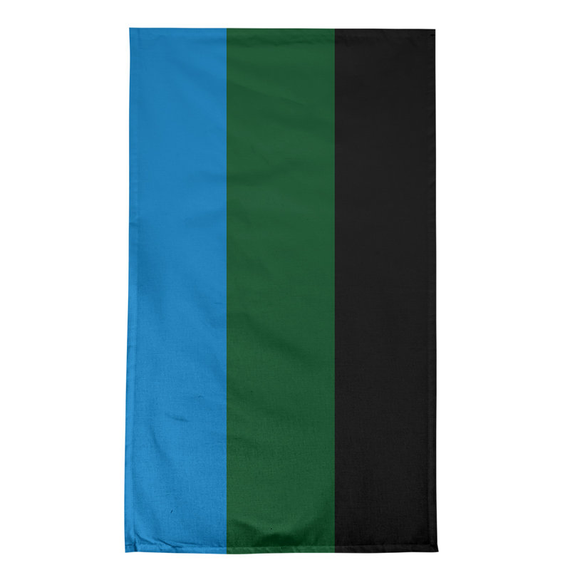 Torchon Football, Bleu des Grands Lacs / vert Good Land / basketball, Cotton Blend