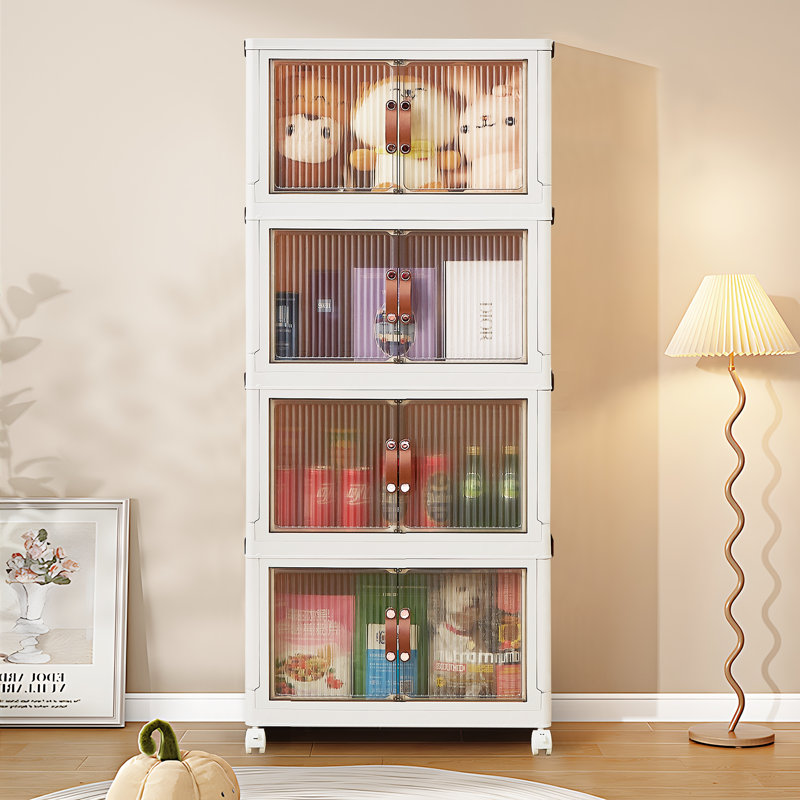 Stackable Foldable Storage Bins With Lids And Wheels