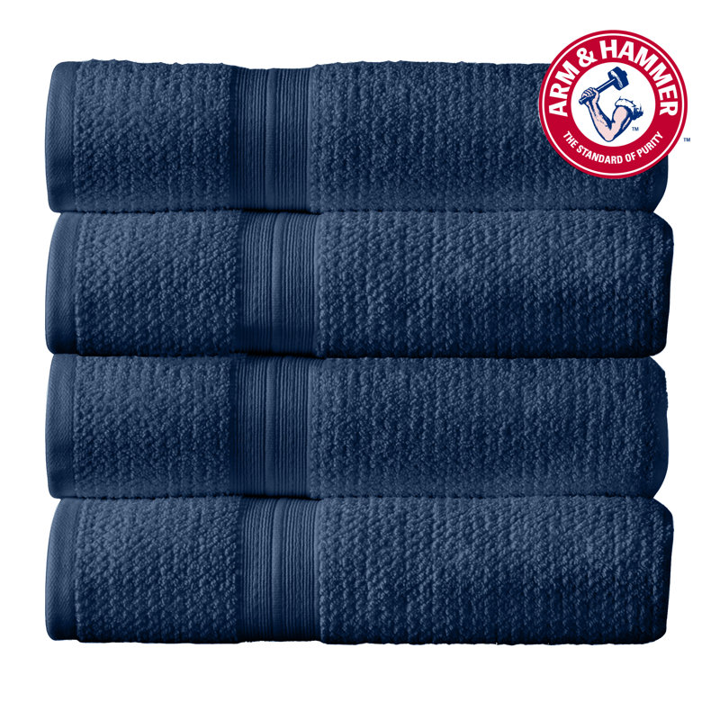 Arm & Hammer Quick Dry Bath Towels, Navy Blue