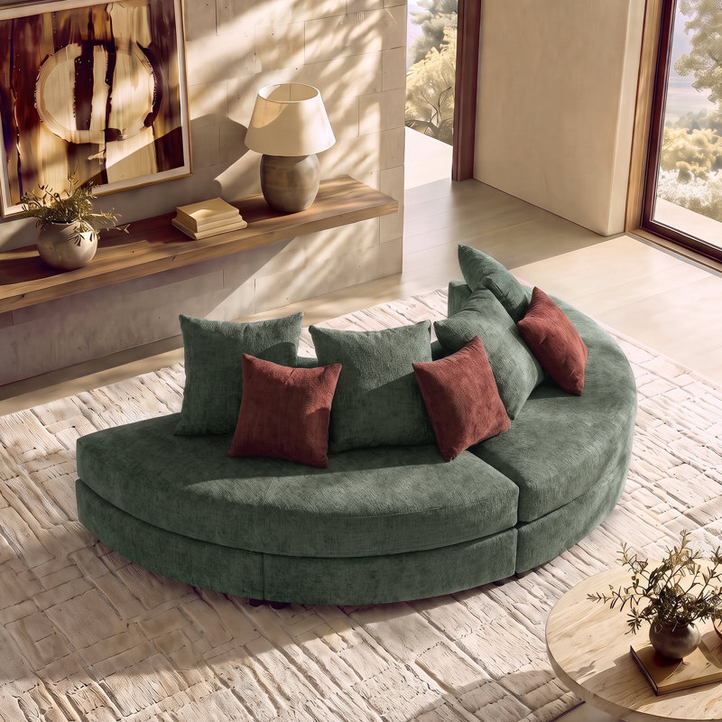 Canapé modulaire Modern David, Polyester forêt