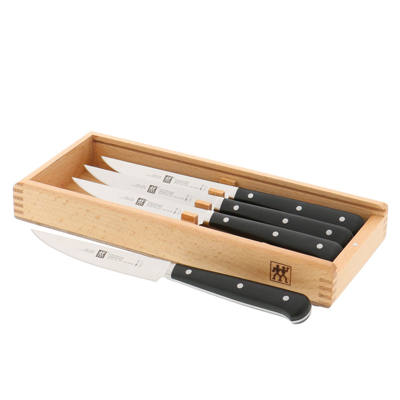 Zwilling Porterhouse 4-piece Steak Knife Set in Beechwood Box