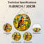 Panneau de vitrail 12 "H Toucan Fruit-304252569