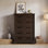 Commode à 5 tiroirs de 31 po, commode de rangement verticale pour chambre à coucher, commode de haute qualité pour le salon, couloir, garde-robe