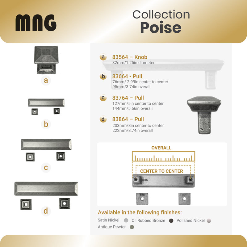 Poise Bar / Handle Pull, Oil Rubbed Bronze