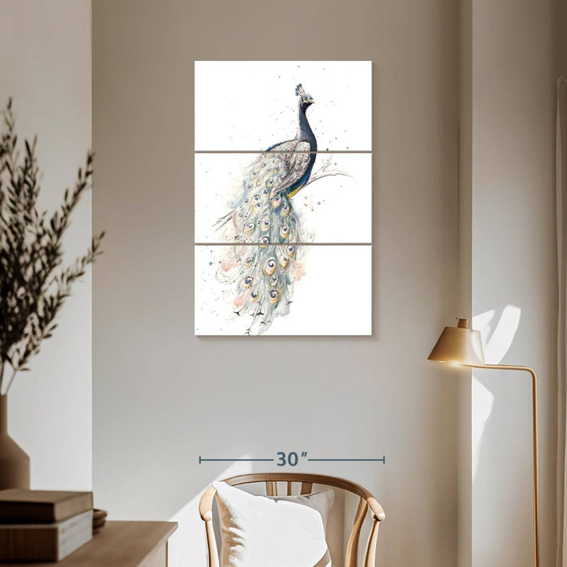 Brampt Enchanting Peacock, 57" H x 36" W
