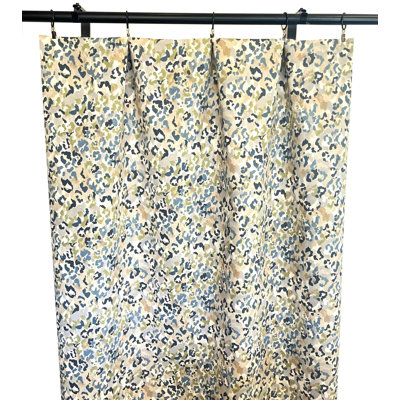 Blue Green Leopard Print Curtains