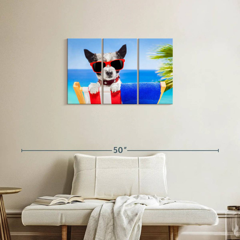 Ketti Beach Chic Dog, 20" H x 33" W
