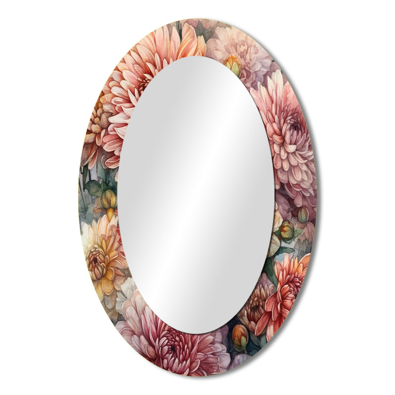 Miroir mural orange traditionnel orange, 36 po x 24 po