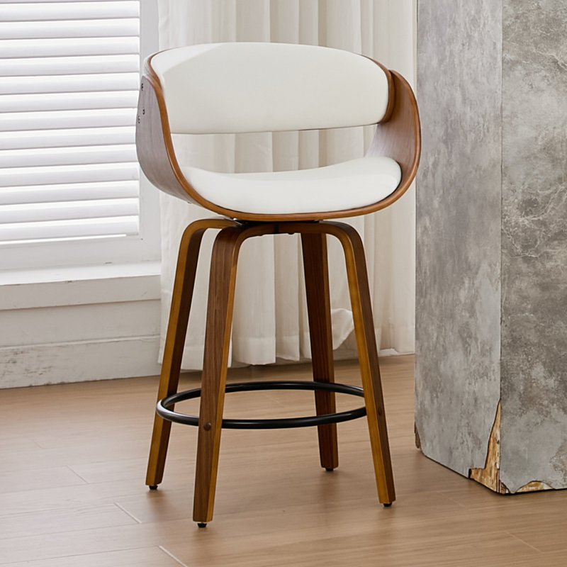 Tabouret de bar 30 po Modern, Blanc, Tabouret de bar (siège d'une hauteur de 30 po)