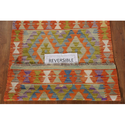 South Western Wool Kilim Oriental Rug 3x4
