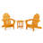 POLYWOOD Classic Adirondack 3 Piece Seating Group-980115821