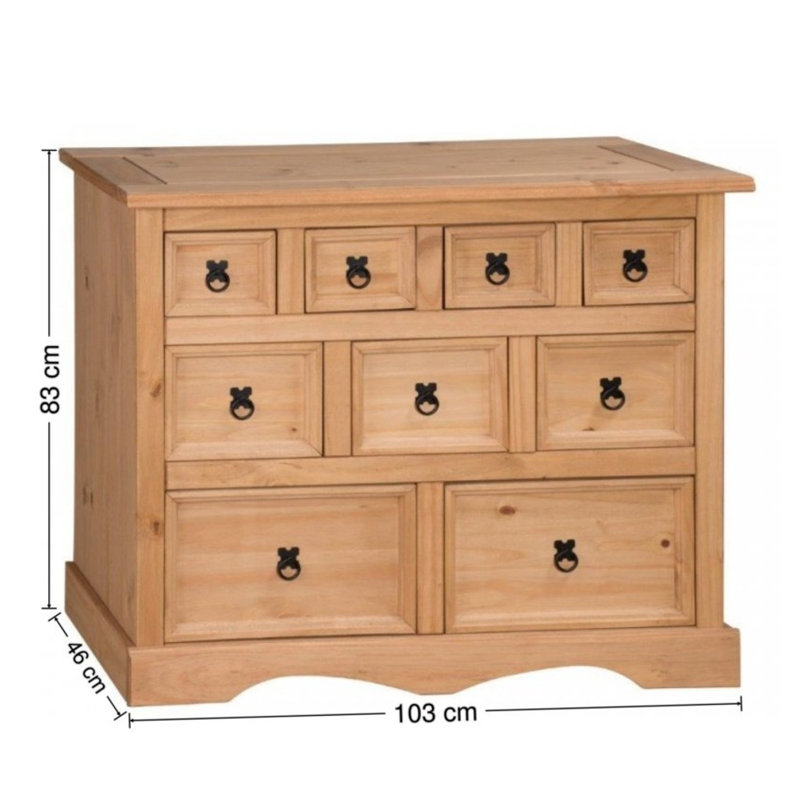 Palmea 103cm Solid Wood Sideboard, Antique Wax