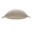 Coussin à fermeture éclair 20 po x 20 po taupe et bleu jute