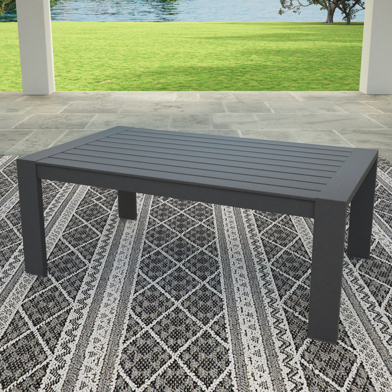 Dulcie 43" Rectangular Metal Outdoor Coffee Table