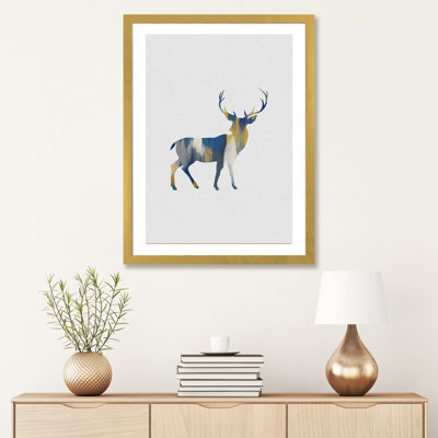" Deer Blue & Yellow "