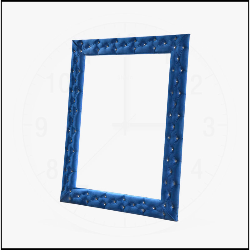 Dante Blue Velvet Floor Mirror