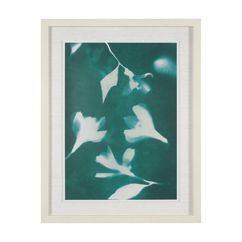 «Sans titre II» par Liz St. Andre, œuvre d'art texturée encadrée sous verre, Floral éparpillé