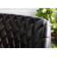 Iron Label 48cm H Genuine Leather Upholstered Metal Parsons Chair in Black