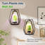 Support pour plante en métal en forme de vase avec lumière DEL - 3 températures de couleur (chaud / naturel / blanc), télécommande et minuterie, pile rechargeable, tablette pour plante d'intérieur