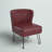 Euclid Faux Leather Chair With Metal Base-1978972593