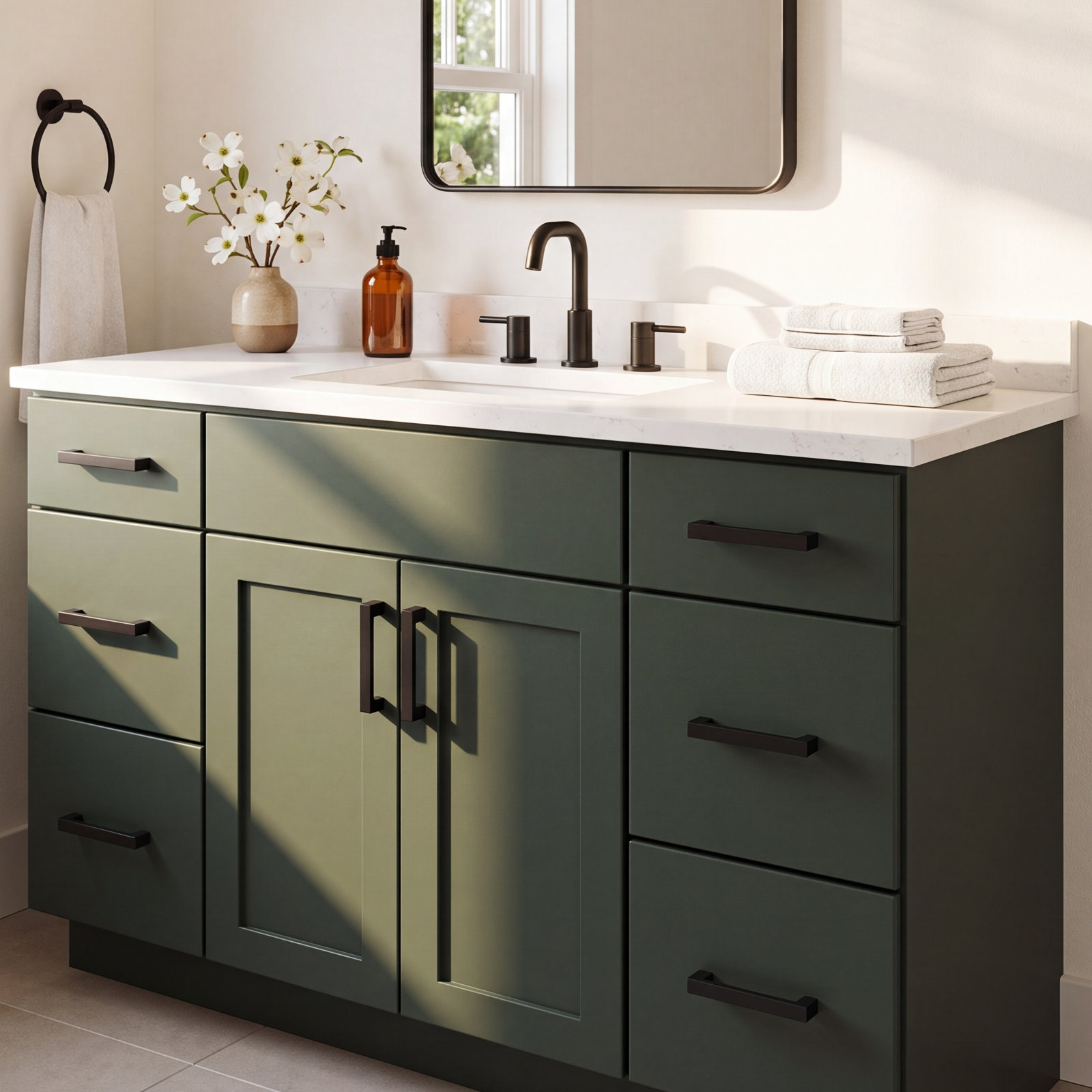 Dash Contemporary Handle Cabinet Pull, Matte Black, 5-1/16"