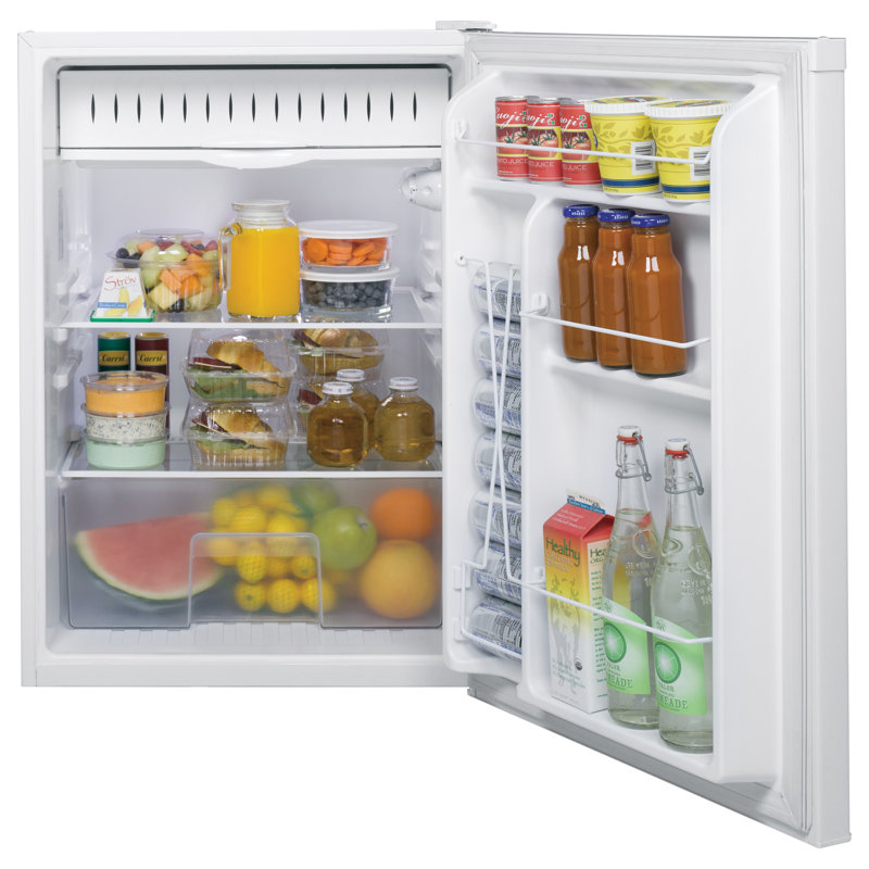 GE Appliances 5.6 Cubic Feet Convertible Mini Fridge with Freezer, White
