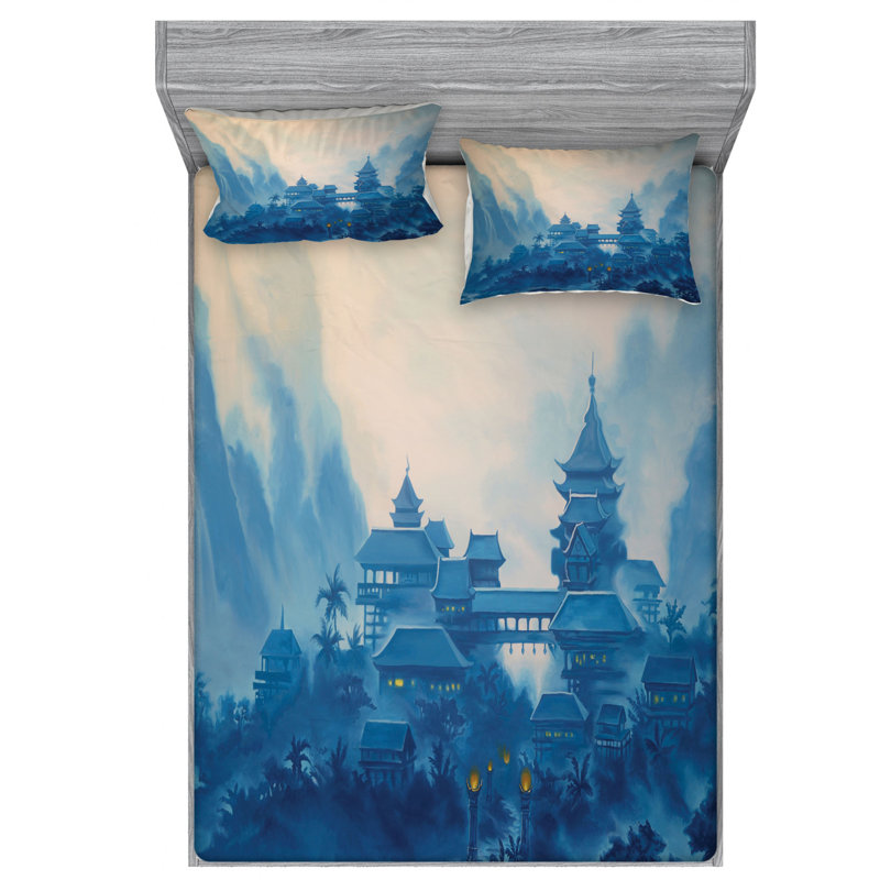 Microfiber Sheet Set, Queen Sheet Set with Fitted Sheet