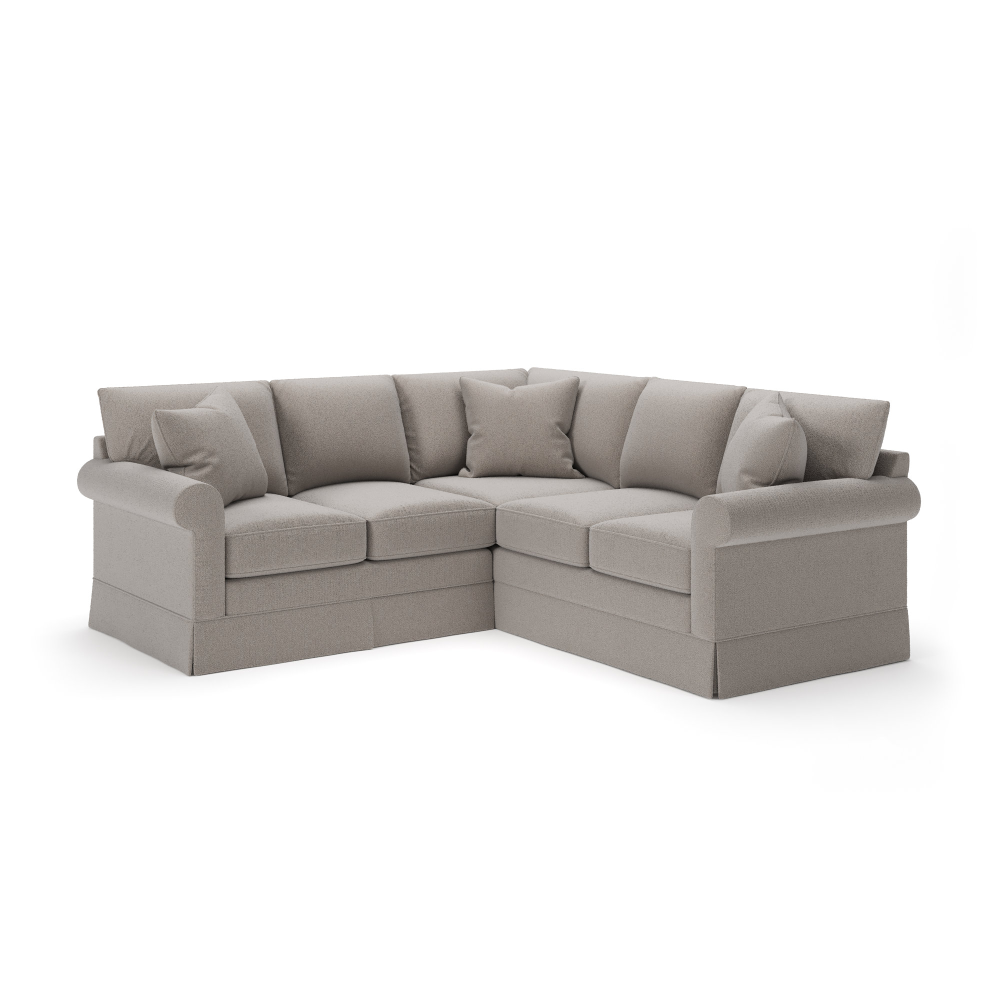 Friedman Upholstered L-Sectional, Apollo Pebble Boucle