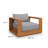Tahoe Outdoor Patio Acacia Wood Chair In Natural Light Gray