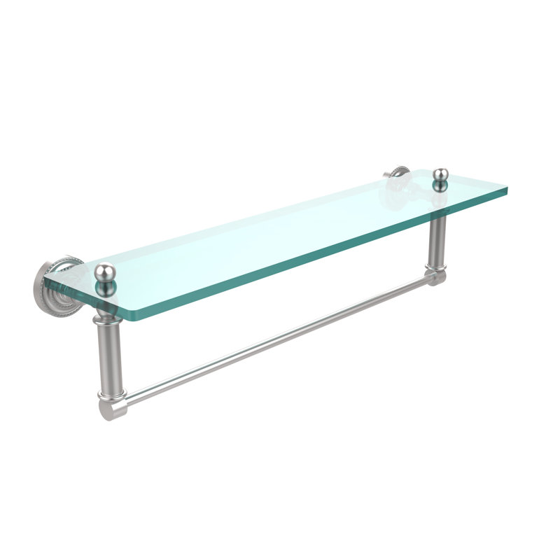Étagère murale avec barre à serviettes Marchmont, 16 po, Chrome satiné