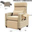Fauteuil inclinable d'extérieur en osier, dossier et repose-pieds réglables avec table d'appoint, brun