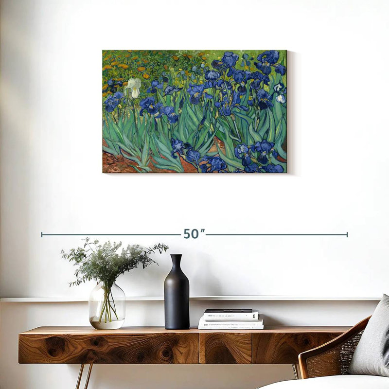 Harnek Irises 1889, H 20 po x l 30 po
