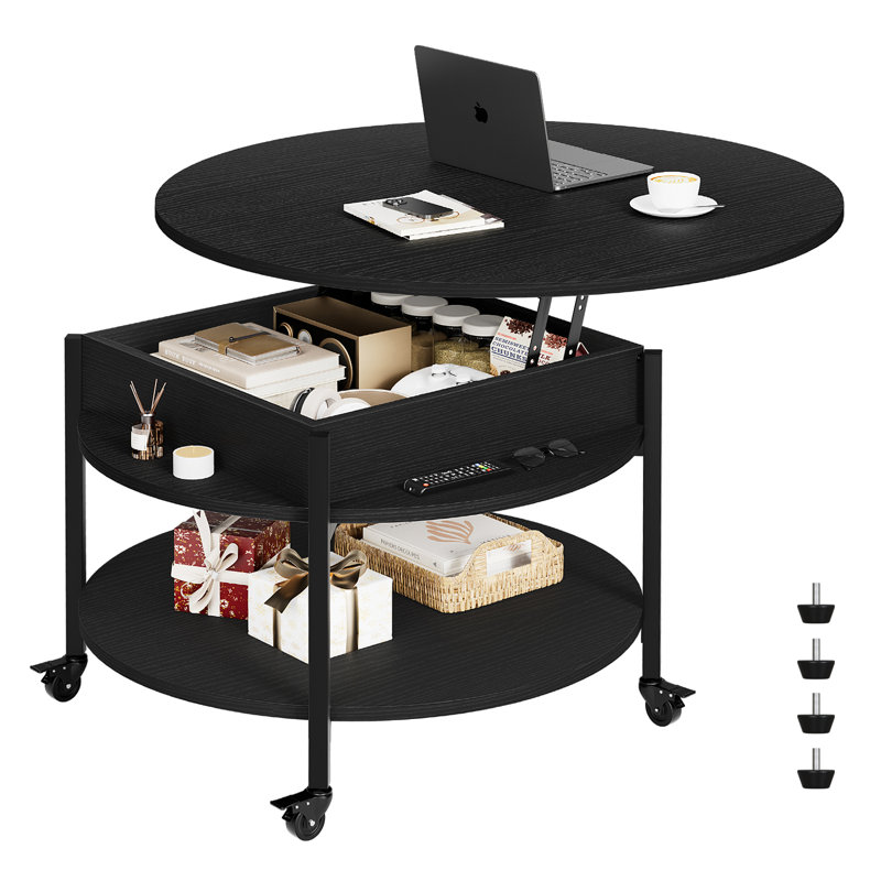 Table basse, Plateau noir / base noire
