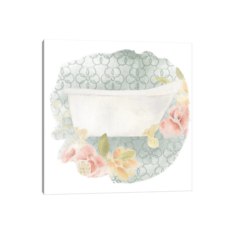 Garden Romance Bath II by June Erica Vess - Wrapped Canvas Print, 30.48 cm H x 30.48 cm W