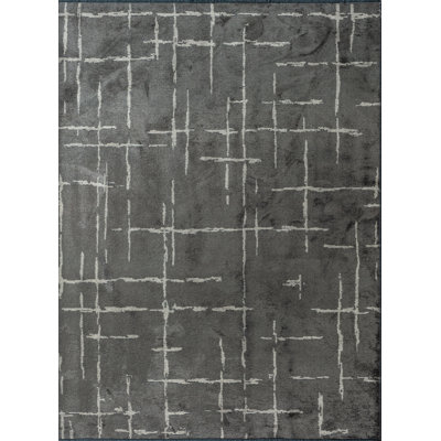 Rapture Cream/Gray Abstract Luxury Area Rug
