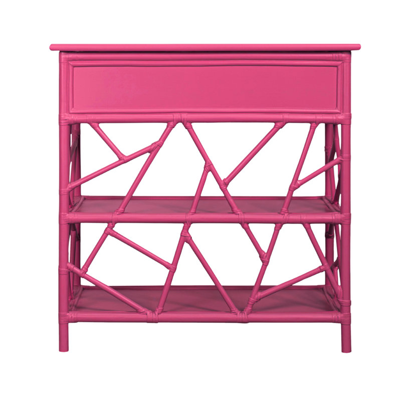 End Table with Storage, Hot Pink