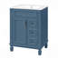 Meuble-lavabo 24 po avec lavabo en céramique, petite armoire de salle de bain, armoire moderne avec 2 tiroirs et tablette réglable-126233861-126233860