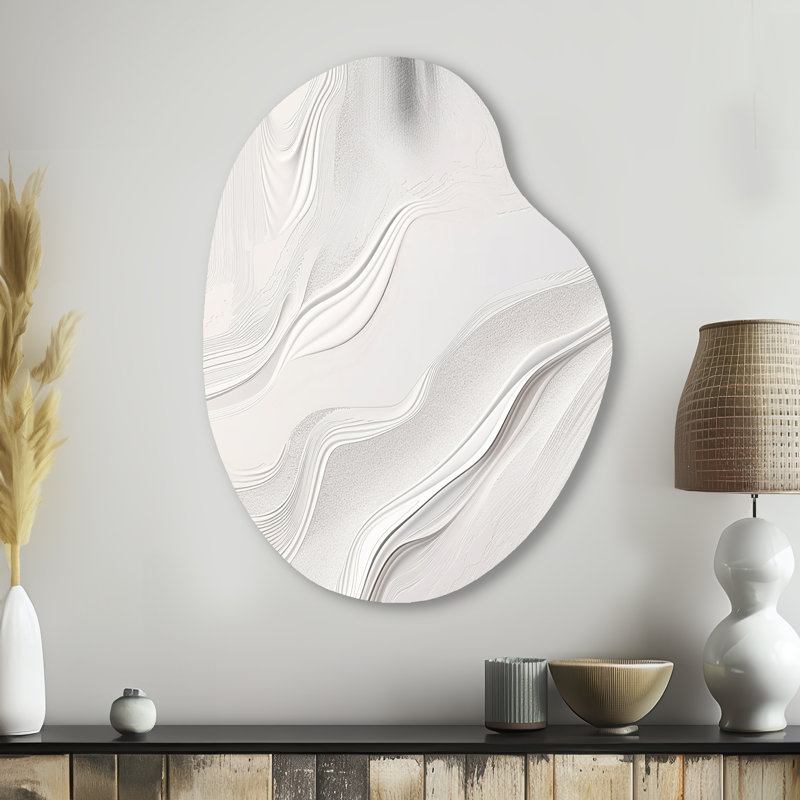 Dachia - art mural asymétrique en forme de poire en marbre abstrait, H 38 po x l 28 po