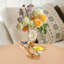 Bol à fruits à 2 niveaux en résine de style français avec vase intégré, centre de table décoratif, L 13,78 po x l 5,71 po x H 12,99 po