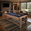 Table de jeu pivotante en bois 3 en 1 de 84 po American Legend