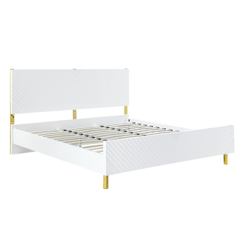 Platform Bed, Queen, White