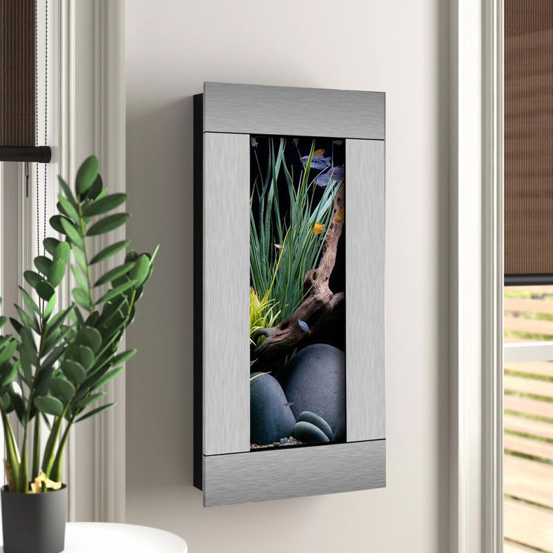 Réservoir d'aquarium rectangulaire 4 gallons Angelica, Teint argenté