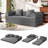 78.8'' Modular Corduroy Sofa Bed with 2 Pillows, Convertible Floor Couch for Living Room & Bedroom – No Assembly, Compression Sofa in a Box-118733460